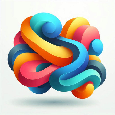 Colorful 3d abstract background. Vector illustration. Eps 10.のイラスト素材