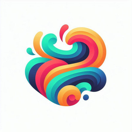 Colorful abstract heart on white background. Vector illustration. Eps 10.のイラスト素材