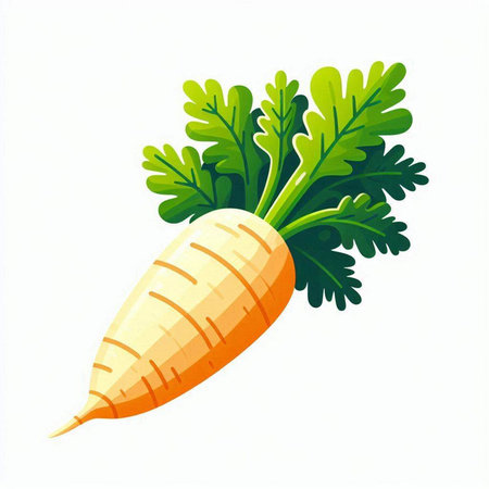 Carrot isolated on a white background. Vegetable vector illustration.のイラスト素材