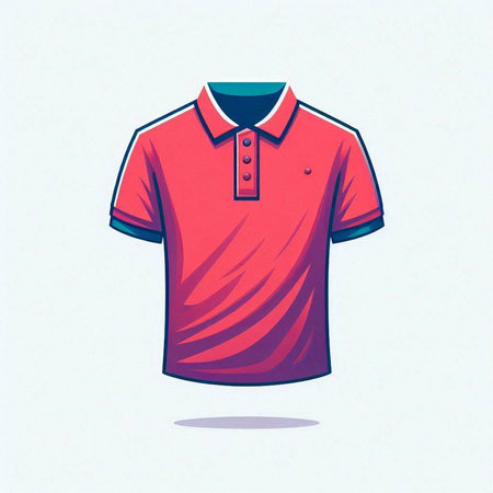 Polo shirt vector illustration isolated on white background. Clipping path included.のイラスト素材