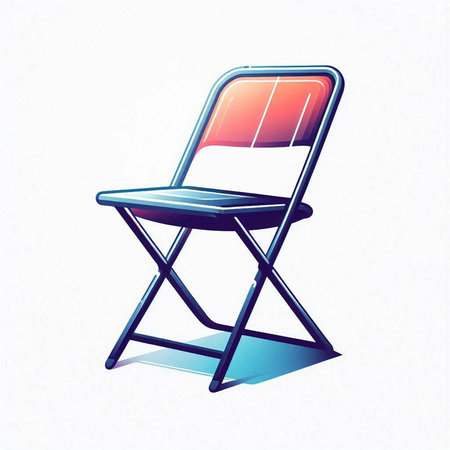 Illustration of a cinema chair on a white background. Vector illustrationのイラスト素材