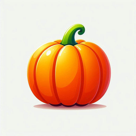Pumpkin on white background. Vector illustration. Eps 10.のイラスト素材