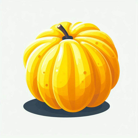 Pumpkin isolated on a white background. Vector illustration in cartoon style.のイラスト素材