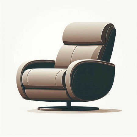 Comfortable armchair isolated on a white background. Vector illustration.のイラスト素材