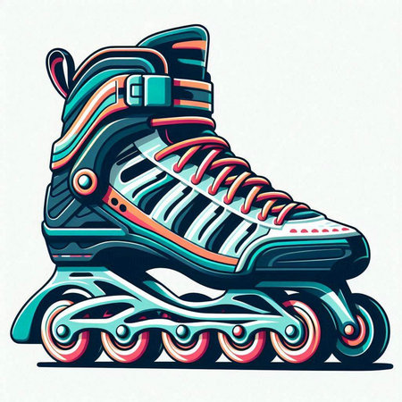 Roller skates isolated on a white background. Vector illustration.