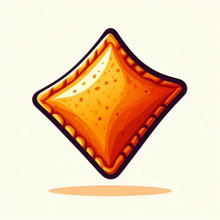Illustration of an orange star on a white background. Vector illustrationのイラスト素材
