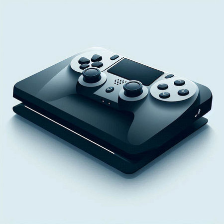 Gamepad on a white background. 3d rendering. Computer digital drawing.