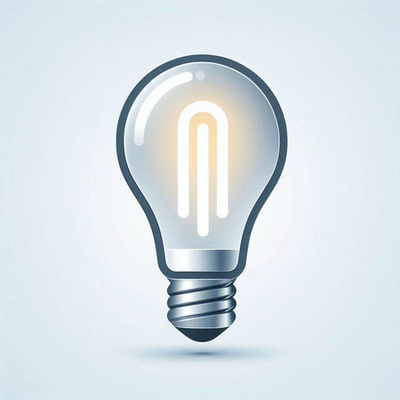 Illustration of an electric lightbulb isolated on a white backgroundのイラスト素材
