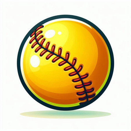 Baseball ball on white background. Vector illustration. Eps 10.のイラスト素材