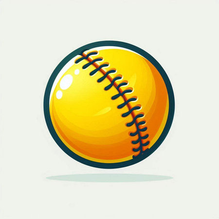 Baseball ball icon isolated on a white background. Vector illustration.のイラスト素材
