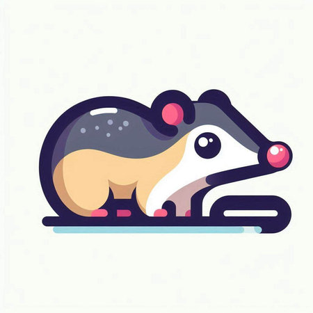Hedgehog flat icon, vector illustration, eps 10.のイラスト素材