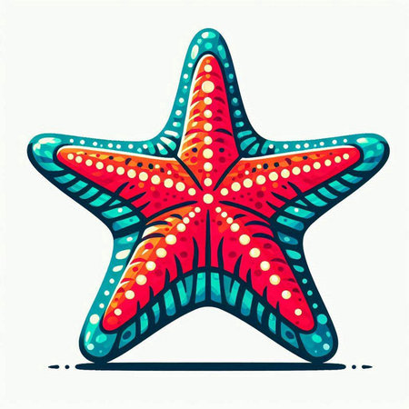 Starfish on a white background. Vector illustration for your design.のイラスト素材