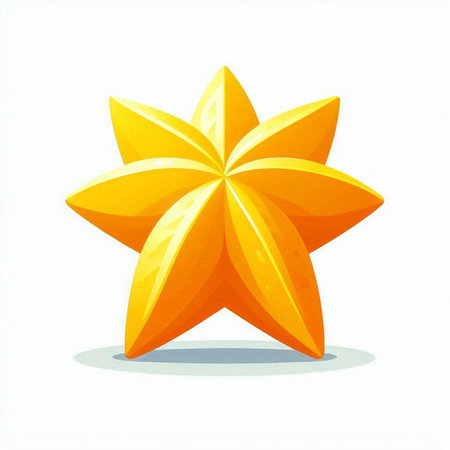 Star fruit icon isolated on white background. Vector illustration. Eps 10.のイラスト素材