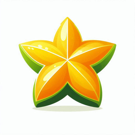 Star fruit icon isolated on white background. Vector illustration. Eps 10.のイラスト素材