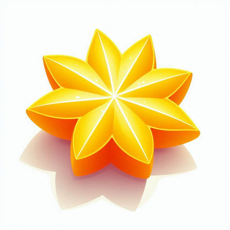 Star fruit isolated on a white background. Vector illustration. Eps 10.のイラスト素材