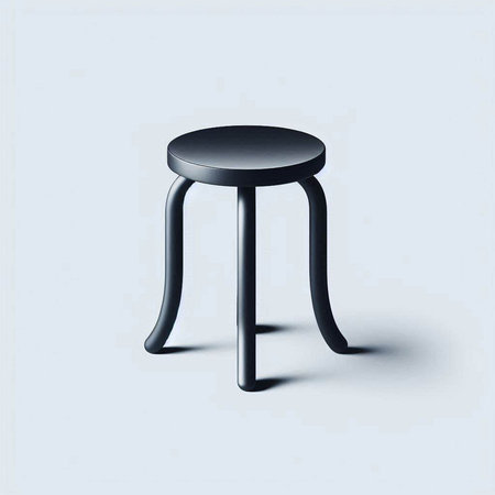 Wooden chair isolated on white background. 3d render illustration.