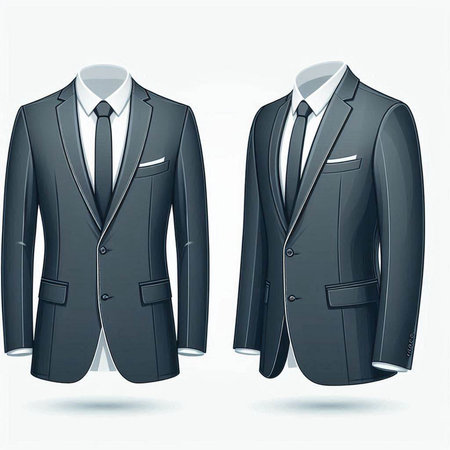 Tuxedo suit isolated on a white background. Vector illustration.のイラスト素材