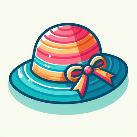 Mexican hat isolated on white background. Vector illustration in cartoon styleのイラスト素材