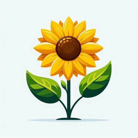 Sunflower icon. Vector illustration of sunflower on white background.のイラスト素材