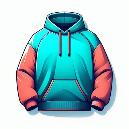 Hoodie. Vector illustration of a hoodie on a white backgroundのイラスト素材