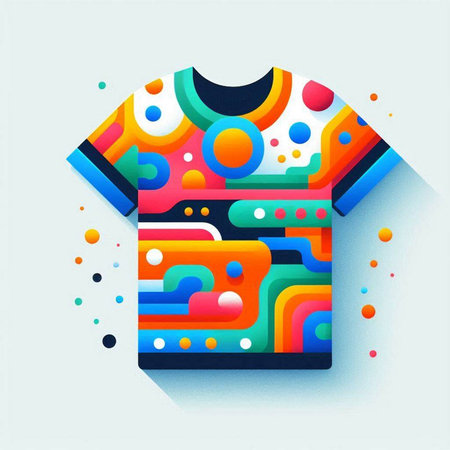 Colorful t-shirt design. Abstract background. Vector illustration.のイラスト素材
