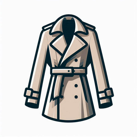 Mens coat isolated on a white background. Vector illustration. EPS 10のイラスト素材