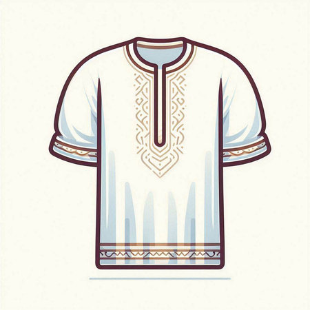 Ukrainian folk costume. T-shirt. Vector illustration.のイラスト素材