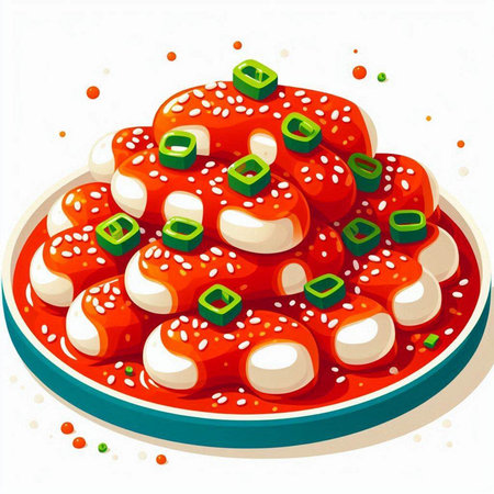 Illustration of a bowl of sushi rolls on a white background.のイラスト素材