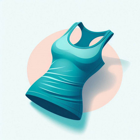 Blue T-shirt on a white background. 3D illustration.