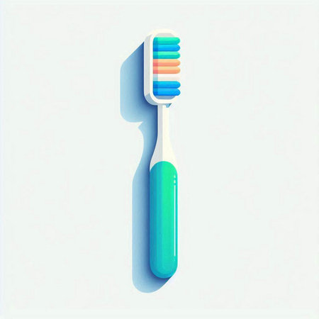 Toothbrush with toothpaste on white background. Vector illustration.のイラスト素材