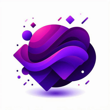 Abstract geometric background with dynamic effect. Vector template for your design.のイラスト素材