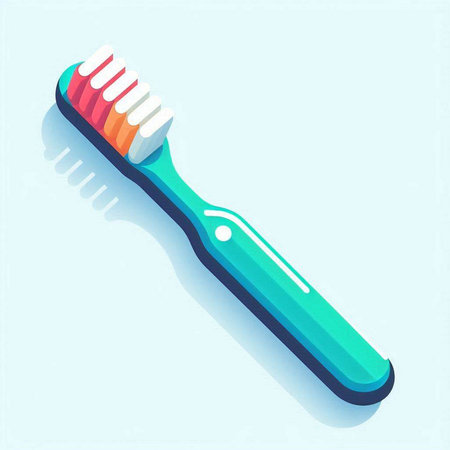 toothbrush on blue background, vector illustration, eps10のイラスト素材