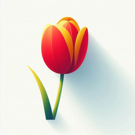 red tulip on a white background. vector illustration eps 10のイラスト素材