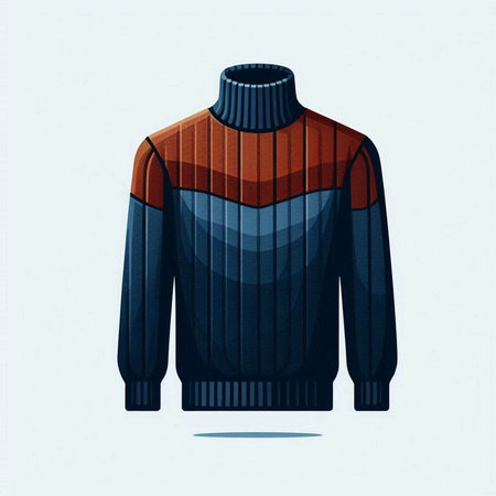Illustration of a men's sweater on a white background. Vector illustrationのイラスト素材