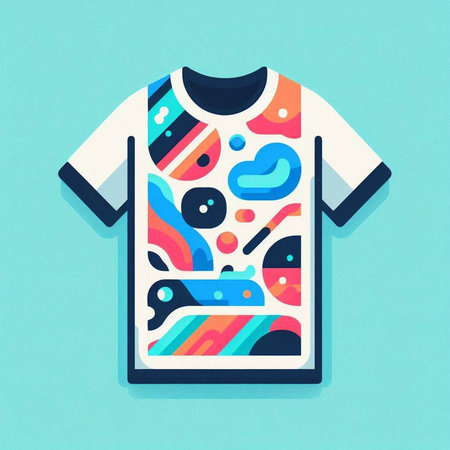 T-shirt with abstract pattern. Vector illustration. Eps 10.のイラスト素材