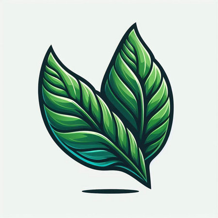 Leaf icon design template. Vector illustration. Green leaf symbol.のイラスト素材