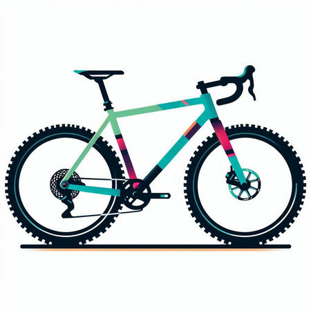 bicycle on a white background, vector illustration, eps10のイラスト素材