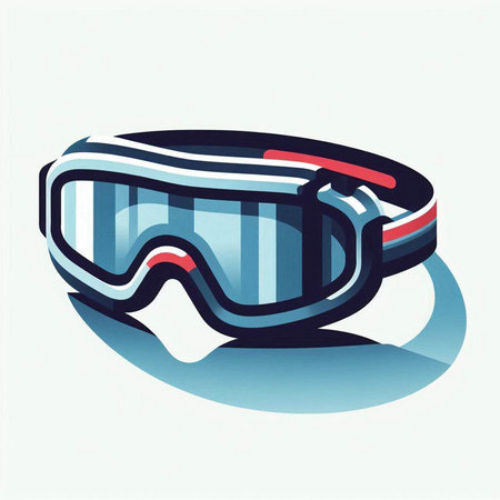 Ski goggles on white background. Vector illustration. Eps 10.のイラスト素材