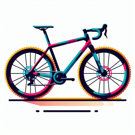 Bicycle vector illustration isolated on a white background. Eps 10.のイラスト素材