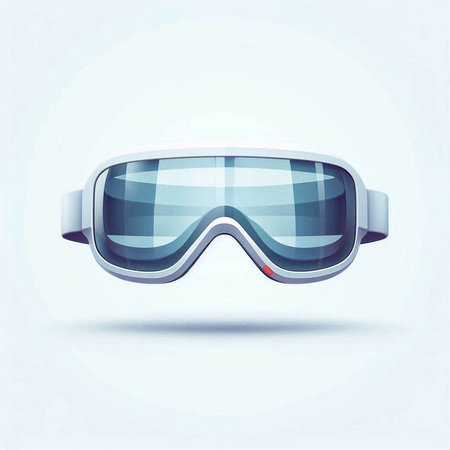 Ski goggles on a white background. Vector illustration. Eps 10.のイラスト素材