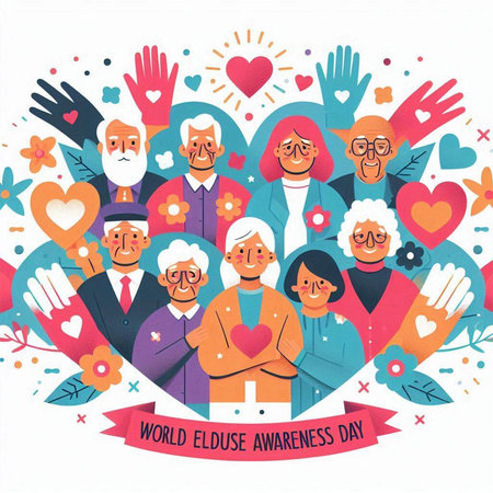 Happy grandparents day greeting card. Grandparents day vector illustration. Happy grandparents day banner.のイラスト素材