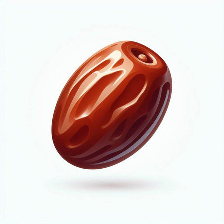 Illustration of a date fruit, isolated on a white background.のイラスト素材