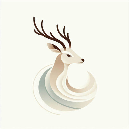deer on a white background. vector illustration. eps 10のイラスト素材