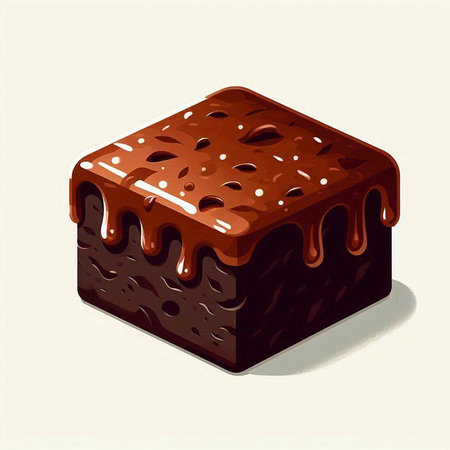 Illustration of a chocolate cake, isolated on a white background.のイラスト素材