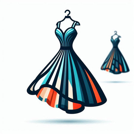Wedding dress on a hanger. Vector illustration for your designのイラスト素材
