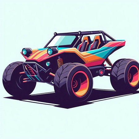 Off-road vehicle, off-road vehicle, vector illustration.のイラスト素材
