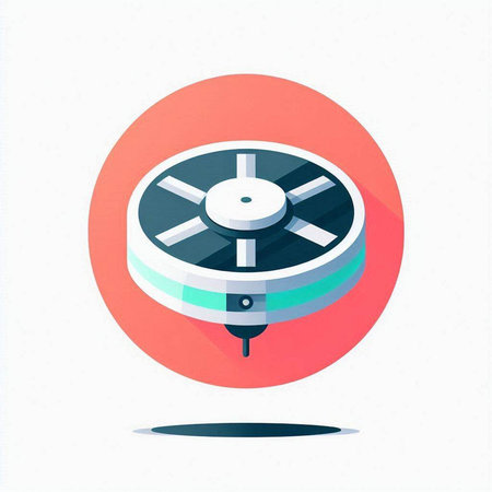 Fidget spinner. Vector illustration of a toy for children.のイラスト素材