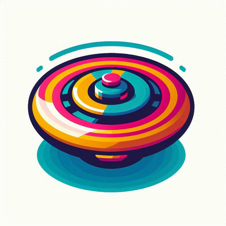 Colorful abstract icon of the planet Saturn. Vector Illustration.のイラスト素材