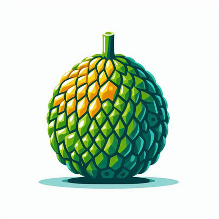 Vector illustration of an exotic fruit. Isolated on white background.