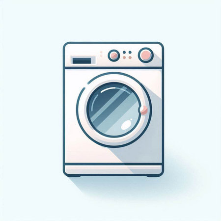 Washing machine icon. Flat design style. Vector illustration, EPS 10のイラスト素材